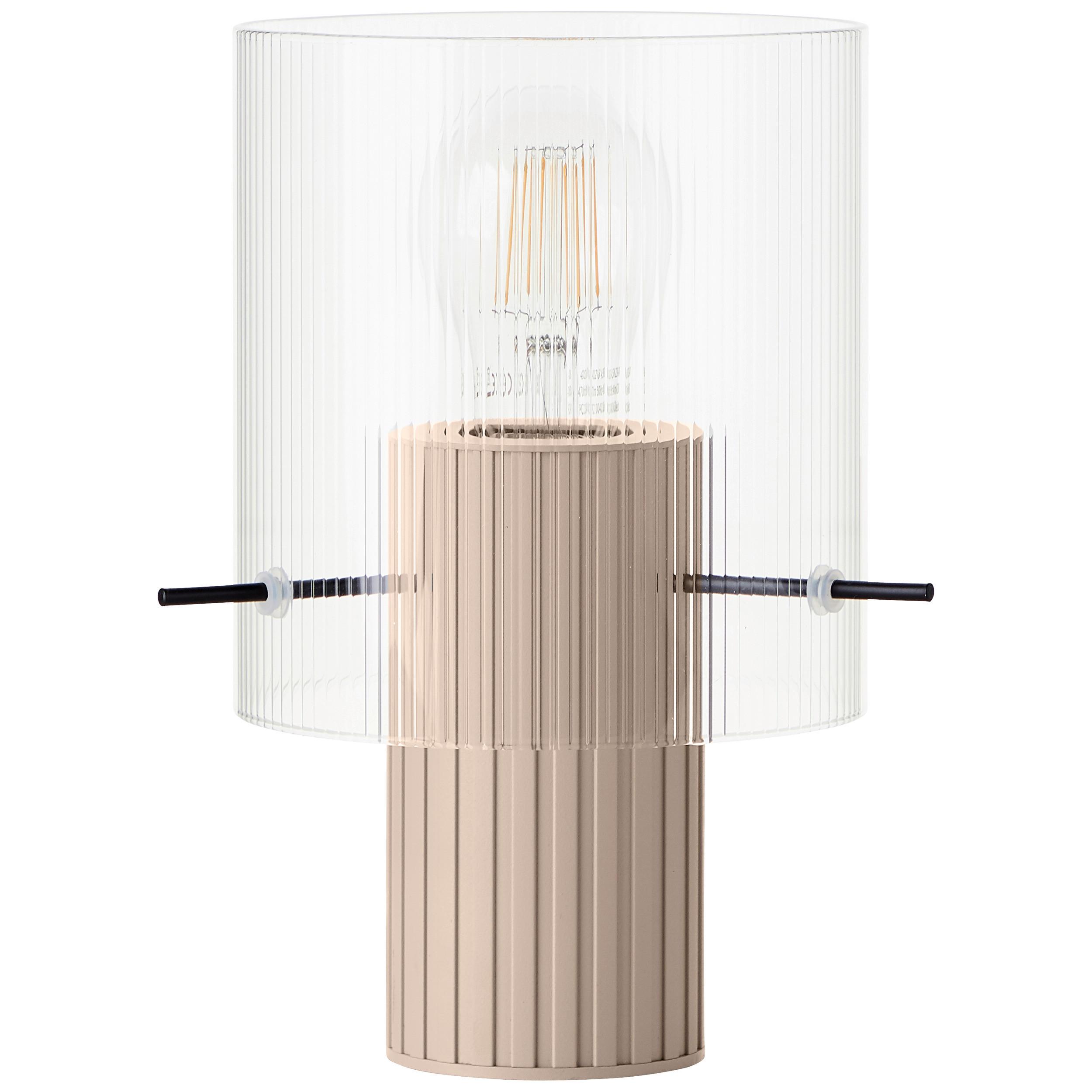 LAMPA STOŁOWA 70135A09 GÖTEBORG - beżowy/przezroczysty, Konventionell, metal/szkło (14/22cm) - Dieter Knoll