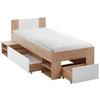 SÄNG AZURRO 2-90 - vit/ek Artisan, Modern, trämaterial (90/200cm) - Mömax