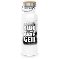 Thermosflasche Klug wars nicht ca. 500ml - Schwarz/Weiß, Metall (22,5cm)