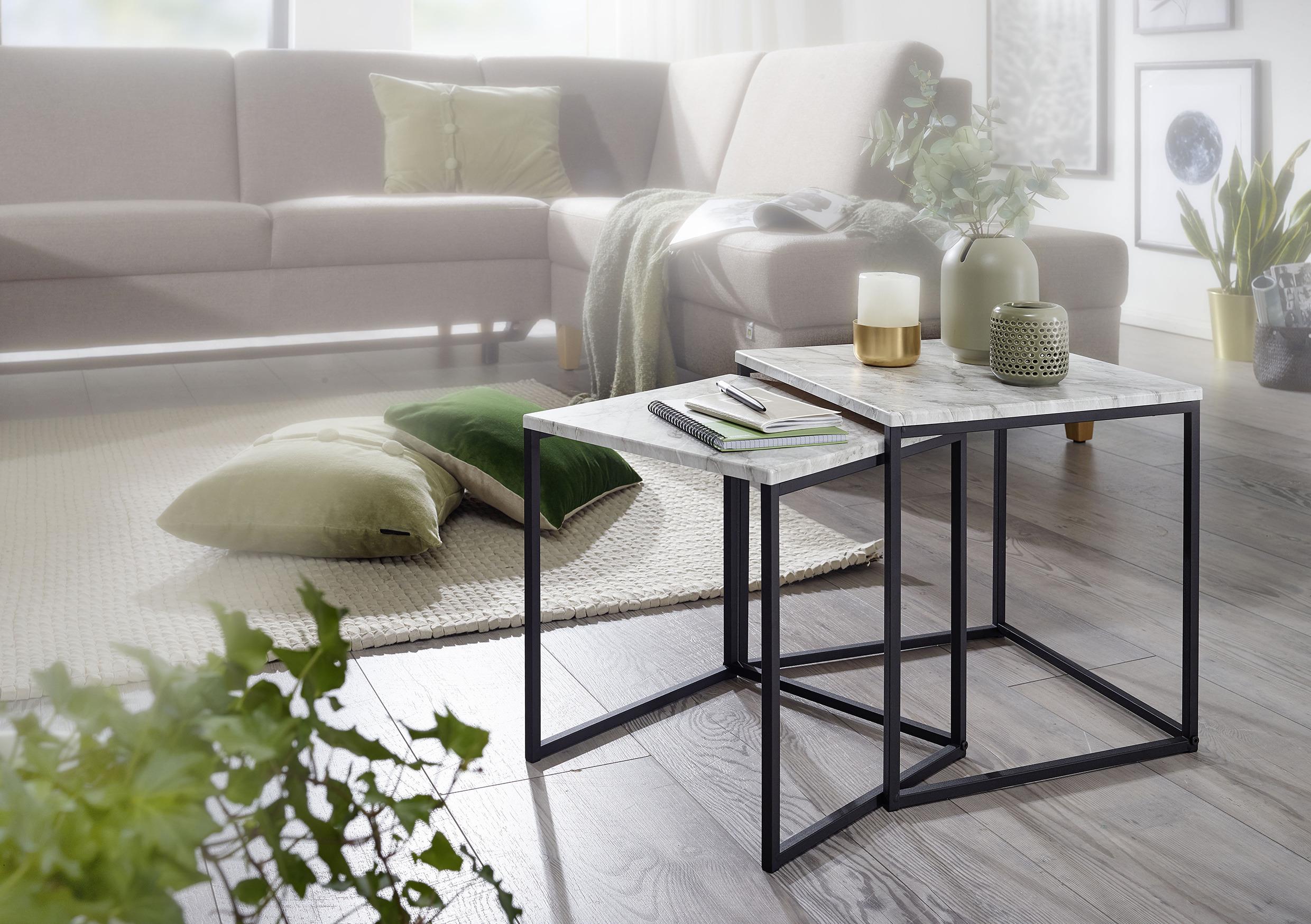 Set Miz Wl5.983 - črna/bela, Design, kovina/leseni material (40/40/42,5cm) - MID.YOU
