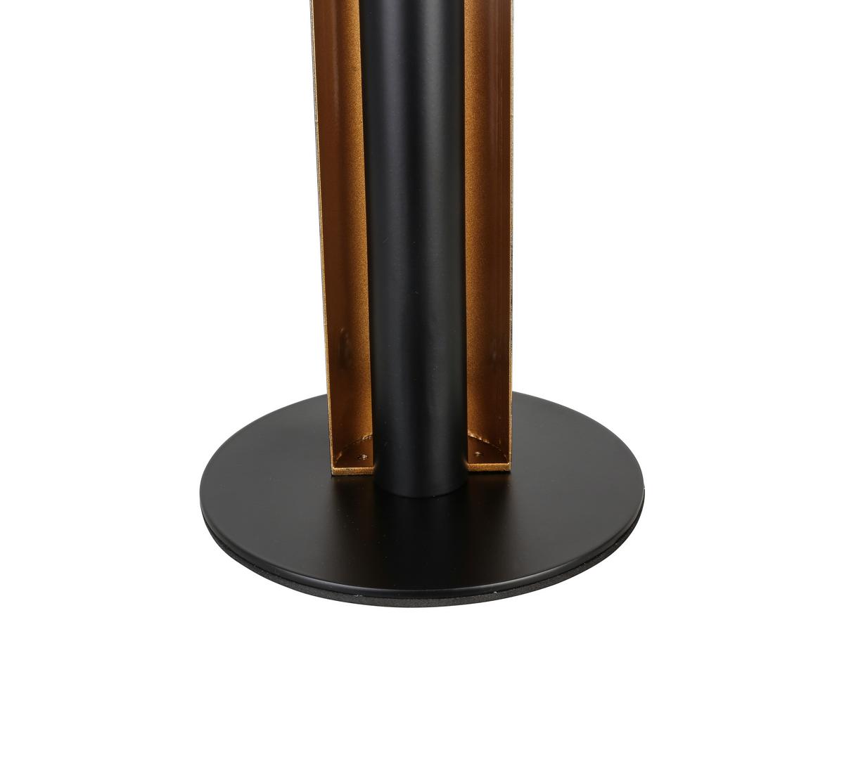 Veioză cu LED GUMO - auriu/negru, Modern, metal (15/47cm) - Mömax