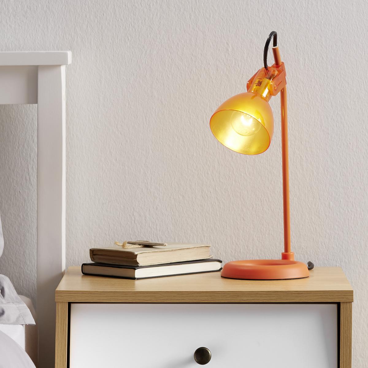 LAMPA STOŁOWA ASTON - pomarańczowy, Modern, tworzywo sztuczne/metal (13,5/19/33cm) - Bessagi Home