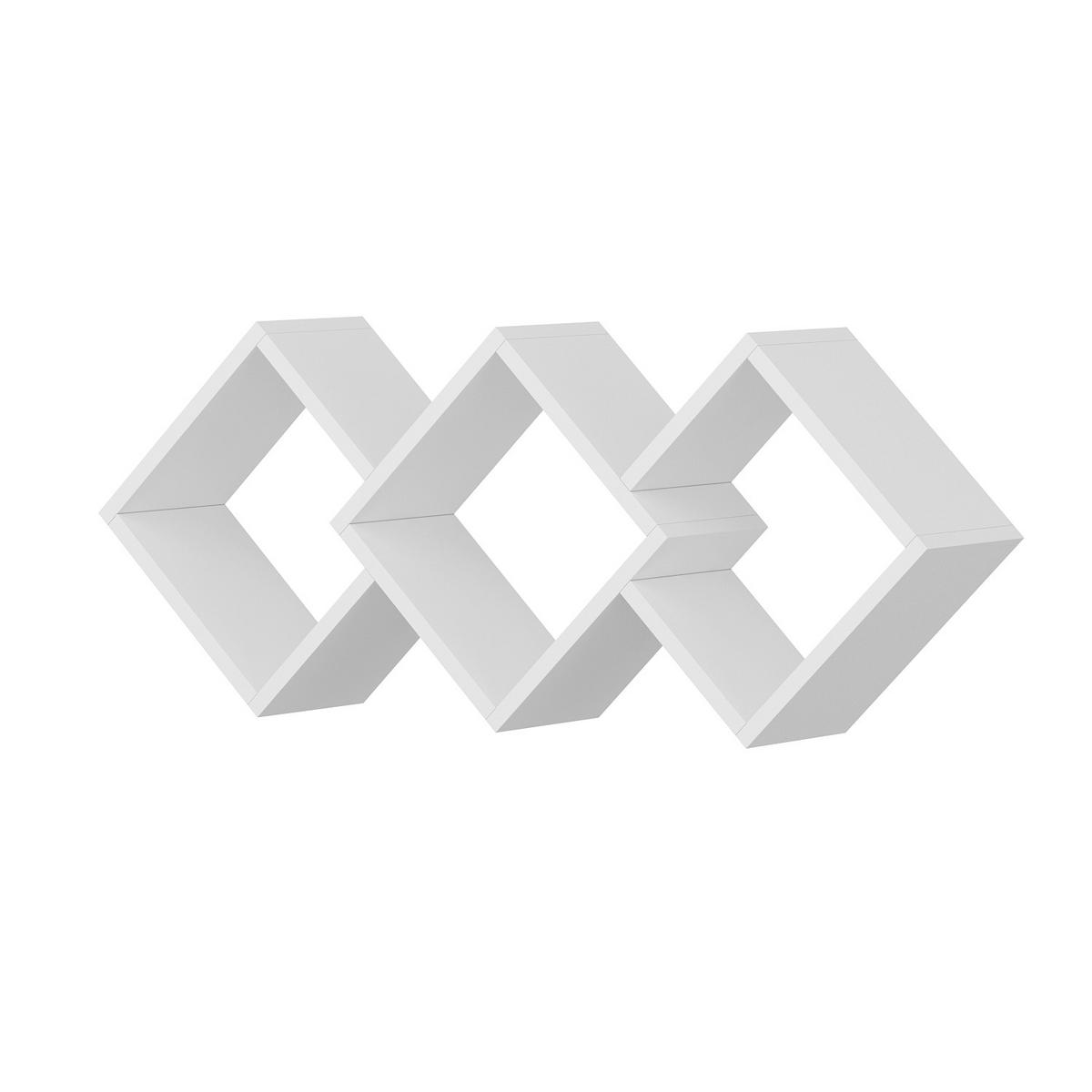 WANDREGAL GALAXY WANDREGAL - Weiss, Design, Holzwerkstoff (102/42/20cm) - Livetastic