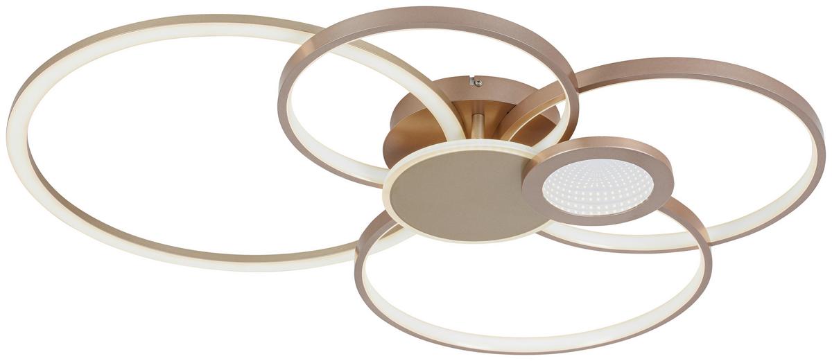 Plafonieră cu LED Genial - cappuccino/șampanie, Modern, plastic/metal (60/80/10,5cm) - Mömax