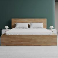Bett Wilma ca. 180x200 cm Wildeiche Echtholz - Wildeiche, MODERN, Holz (180/200cm) - Bessagi Home