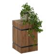Blumensäule Rustic aus Teakholz - Teakfarben, LIFESTYLE, Holz (30/45/30cm) - PREMIUM LIVING