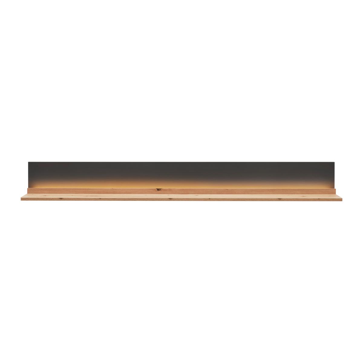 Wandboard Florenz Grau/Eiche Artisan - Eiche Artisan/Grau, Modern, Holzwerkstoff (160/18/21,6cm) - Premium Living
