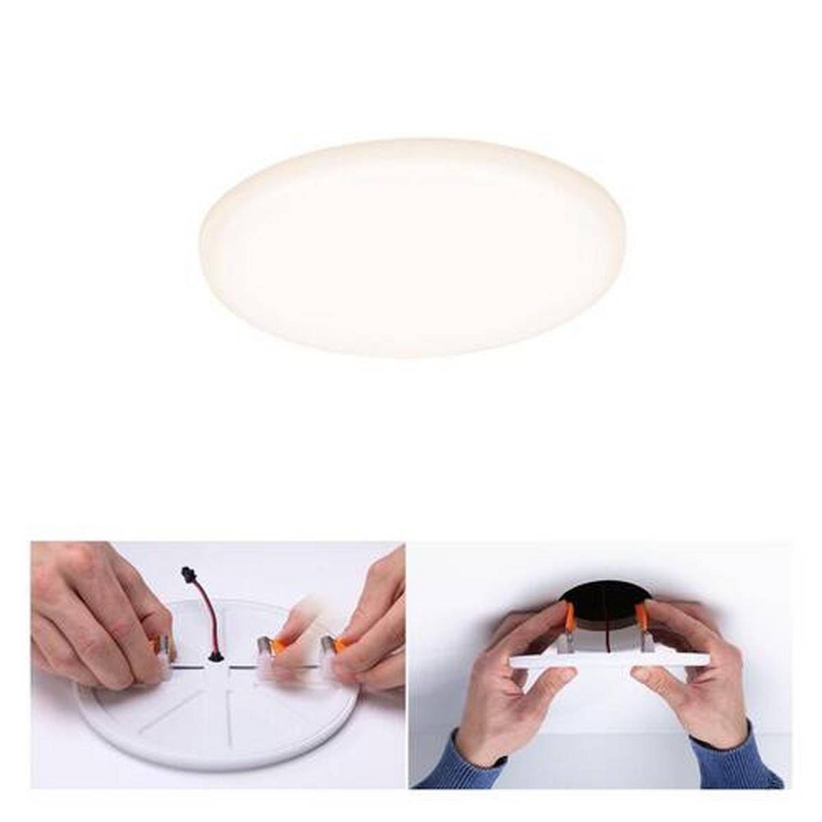 LED-Paneel in Weiß max. 8,5 Watt - Weiß, Basics, Kunststoff (12,5/1cm) - Paulmann