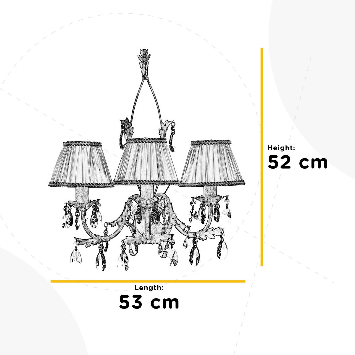 Wandleuchte Karen Bronzefarben max. 6 Watt - Bronzefarben, KONVENTIONELL, Glas/Textil (53/52cm)