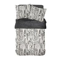 Ágyneműhuzat-garnitúra 3 Részes Black & White - fekete/fehér, Modern, textil (140/200cm)