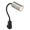 Wandleuchte Robby in Schwarz/Nickelfarben max. 25W - Schwarz/Nickelfarben, Basics, Kunststoff/Metall (5,5/32/43cm) - Globo