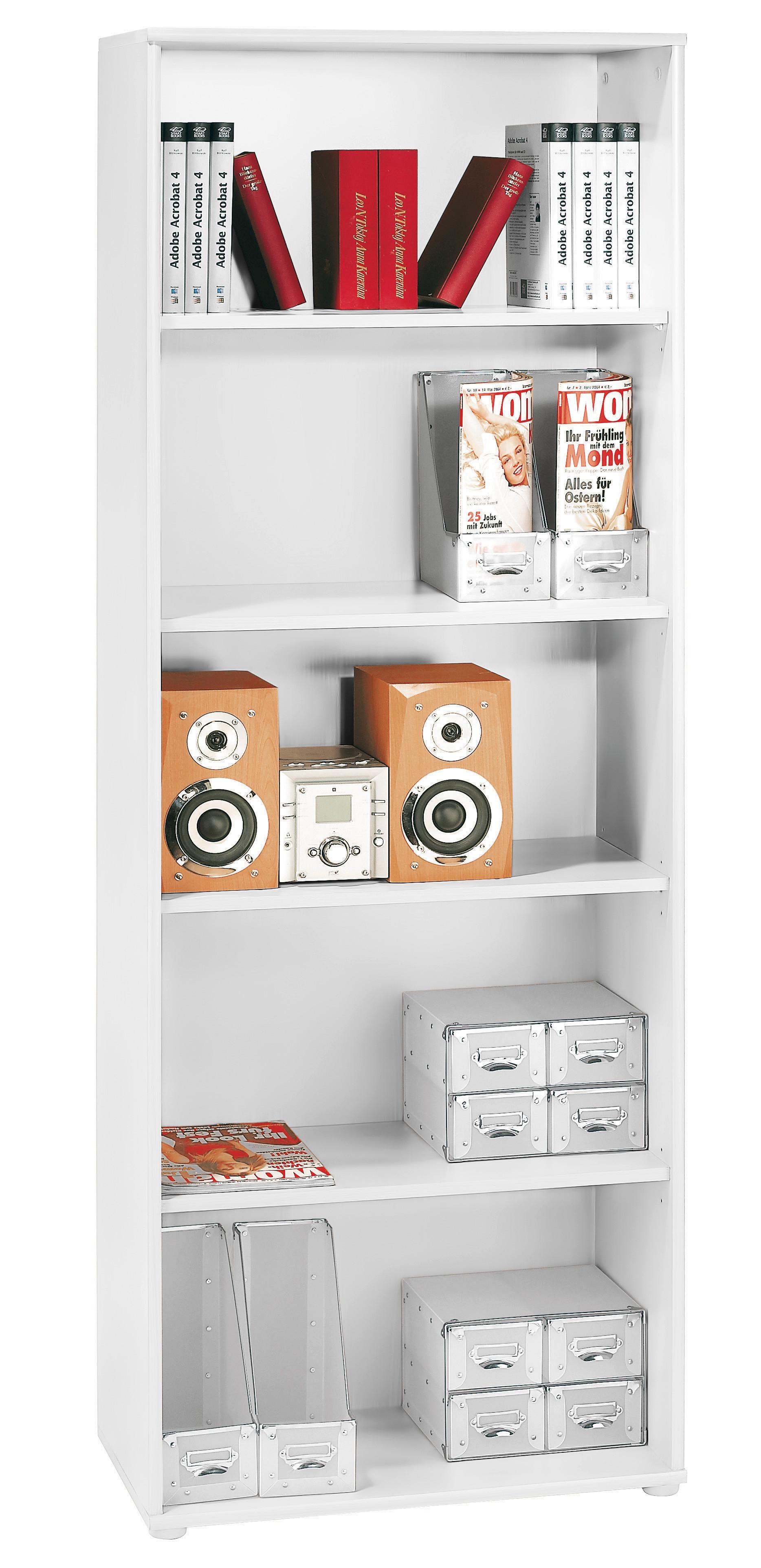 Polica Josef 6 - bijela, Moderno, drvni materijal (60/185,6/30cm) - Modern Living
