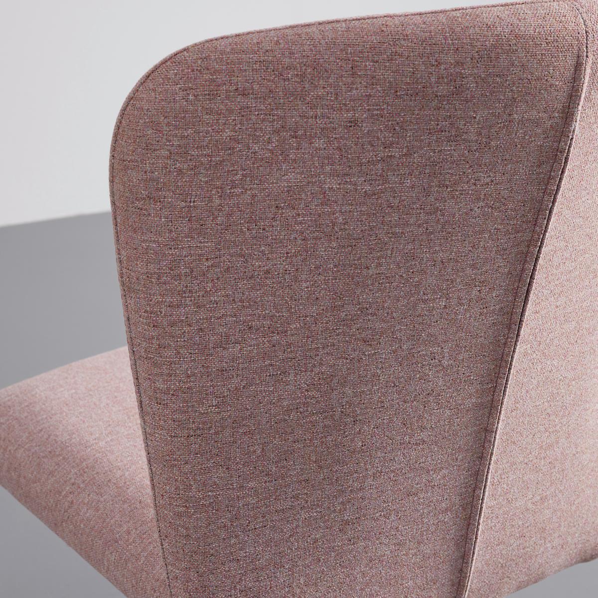 Stuhl Nio Rosa Webstoff Gepolstert - Schwarz/Rosa, MODERN, Holz/Textil (43/86/53cm) - Bessagi Home