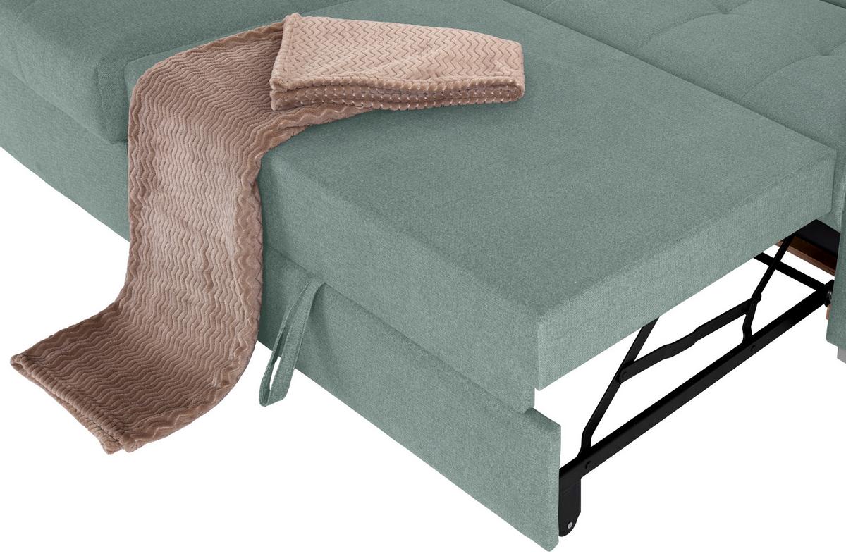 Kutna Garnitura Perry - srebrne boje/zelena, Design, tekstil/drvo (183/292cm) - Modern Living
