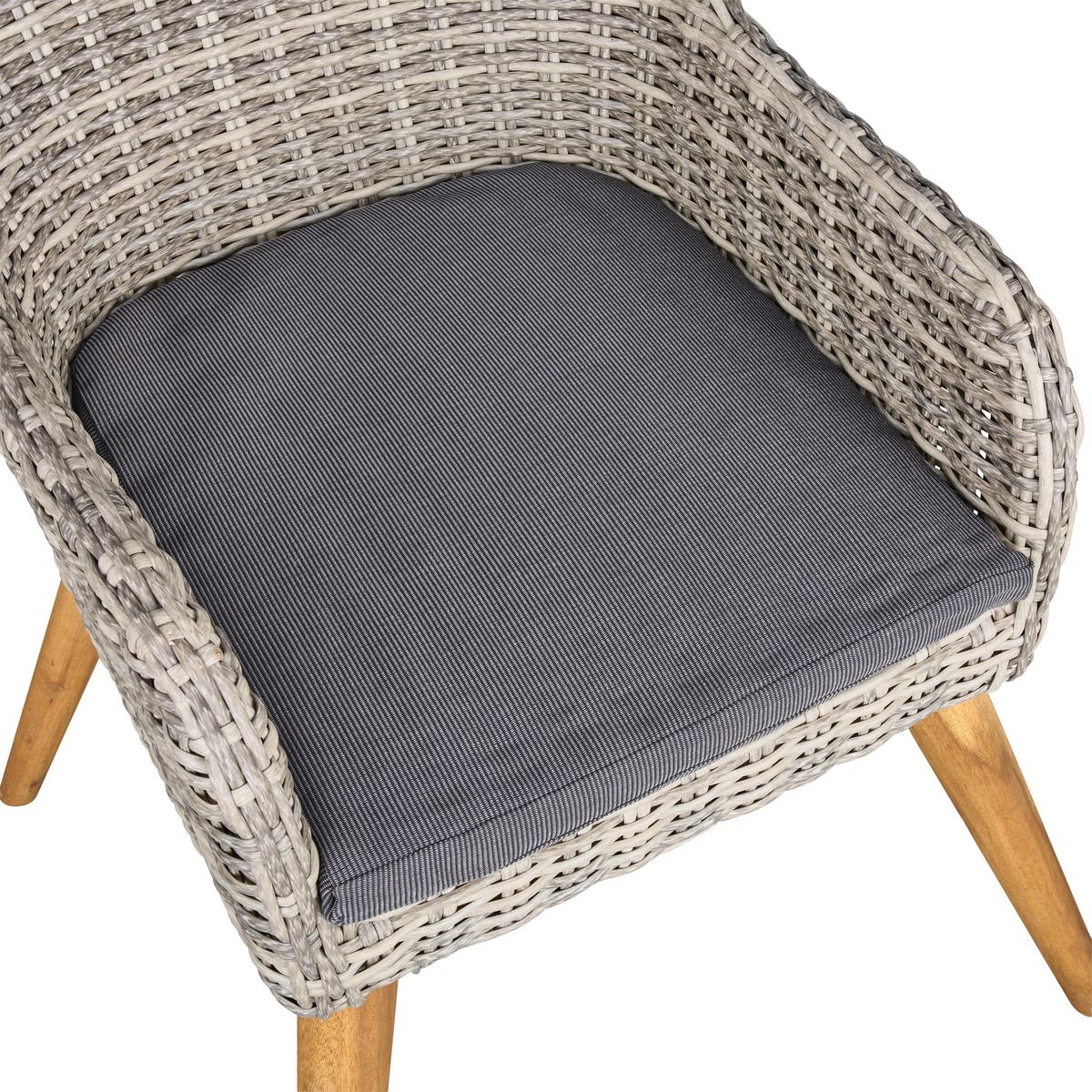 Vrtna Garnitura Oslo, Siva, Barva Akacije, 7-Delno - siva/barve akacije, Moderno, kovina/umetna masa - Beldano