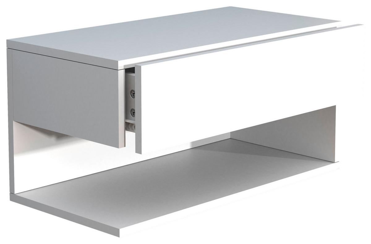 Nočna Omarica Usal Xl 60, Bela - bela, Moderno, leseni material (60/30/32cm) - MID.YOU