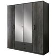 Drehtürenschrank in Graphitfarben - Graphitfarben, KONVENTIONELL, Holzwerkstoff/Kunststoff (180/199/58cm) - Modern Living Drehtürenschrank in Graphitfarben - Graphitfarben, KONVENTIONELL, Holzwerkstoff/Kunststoff (180/199/58cm) - Modern Living