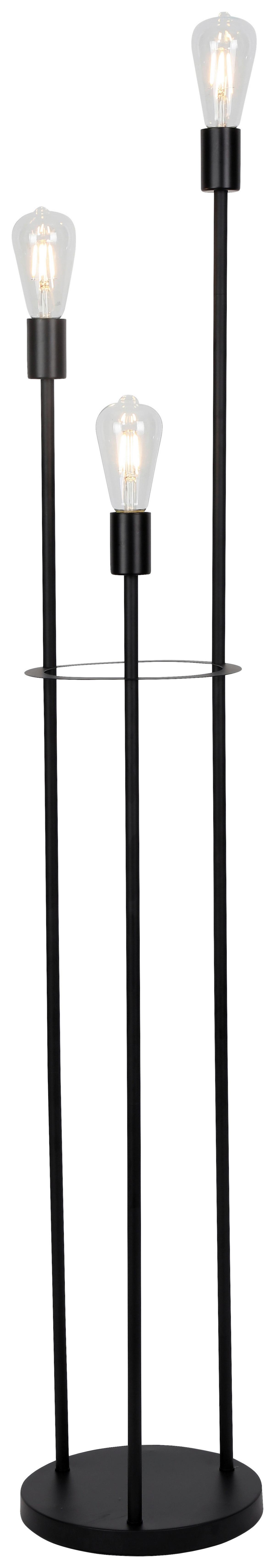 Podna Svjetiljka Molly - crna, Konvencionalno, metal (25/140cm) - Modern Living