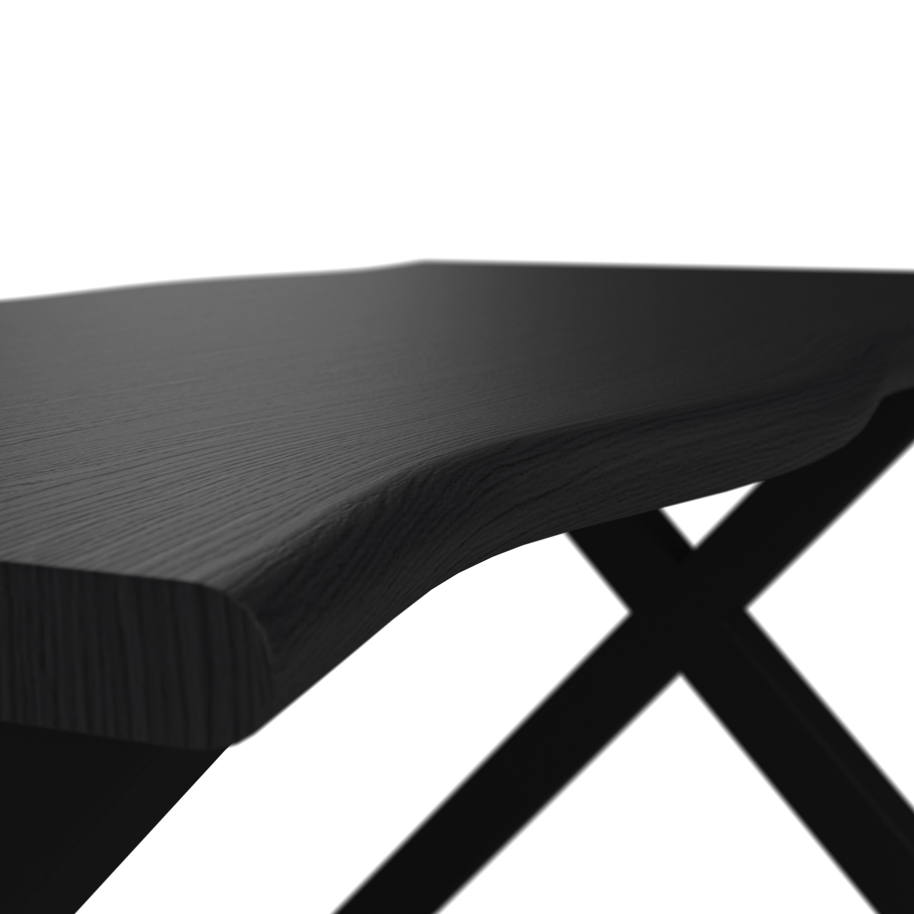 MATBORD LAUREL - svart, Modern, metall/trämaterial (180/90/76cm) - Bessagi Home