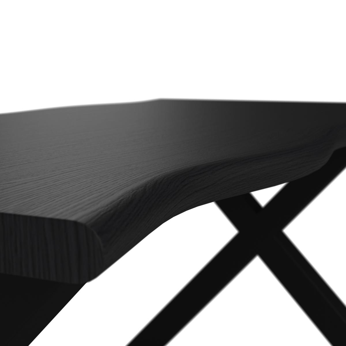 ESSTISCH LAUREL - Schwarz, Modern, Holzwerkstoff/Metall (180/76/90cm) - Bessagi Home