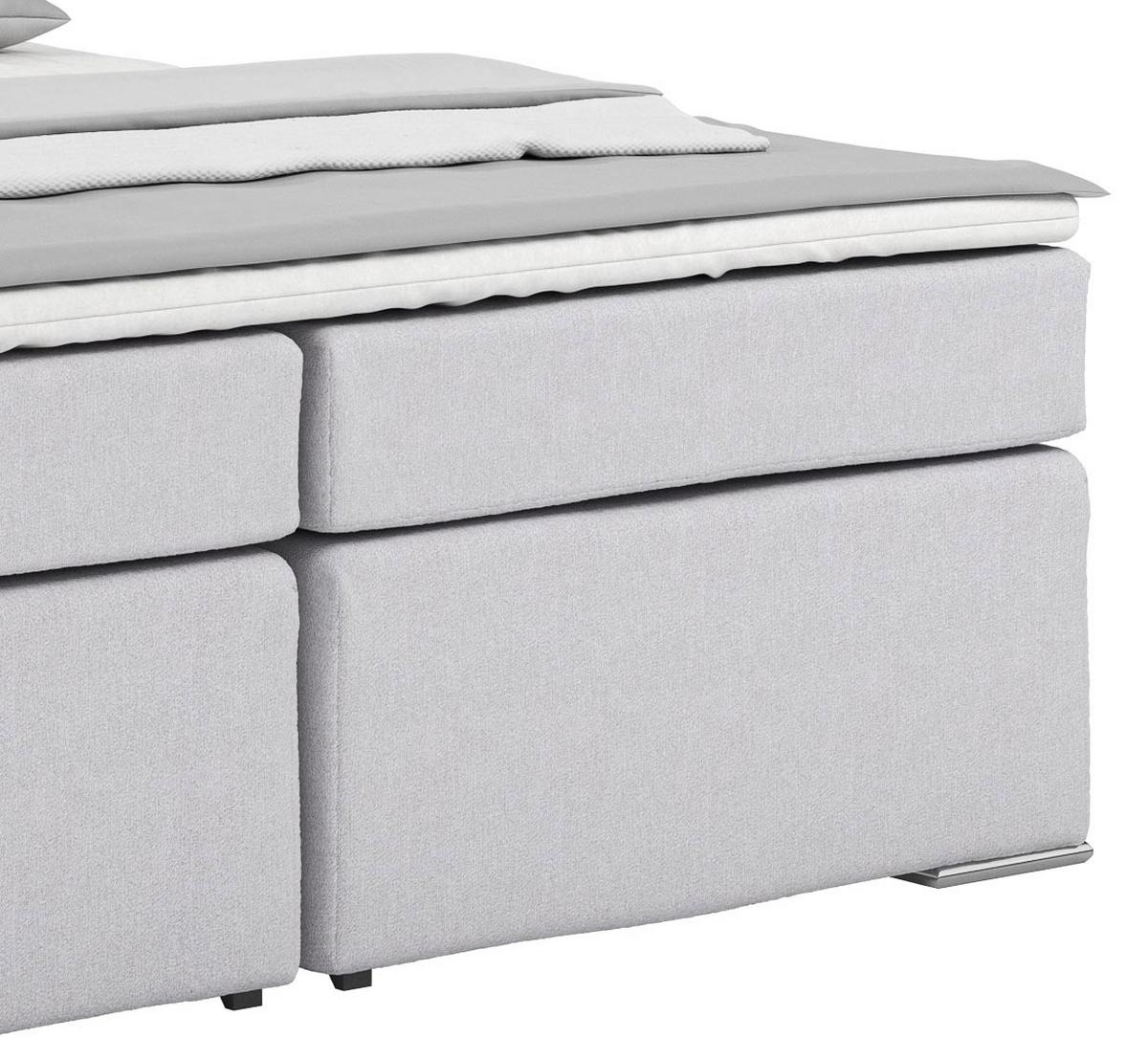 Boxspring Krevet Nero - boje kroma/boje šampanjca, Konvencionalno, tekstil/metal (180/200cm) - Best Price