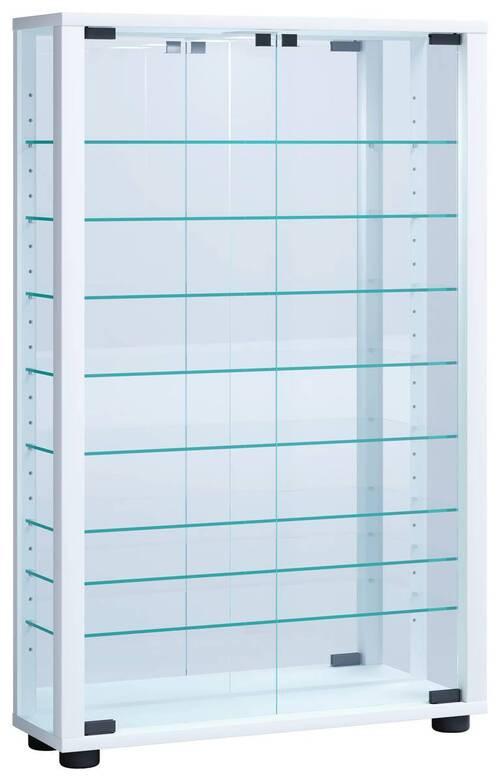 Hängevitrine Vitrosa ca. 59x91x18 cm Weiß - Schwarz/Weiß, MODERN, Glas/Holzwerkstoff (59/91,3/18cm) - MID.YOU