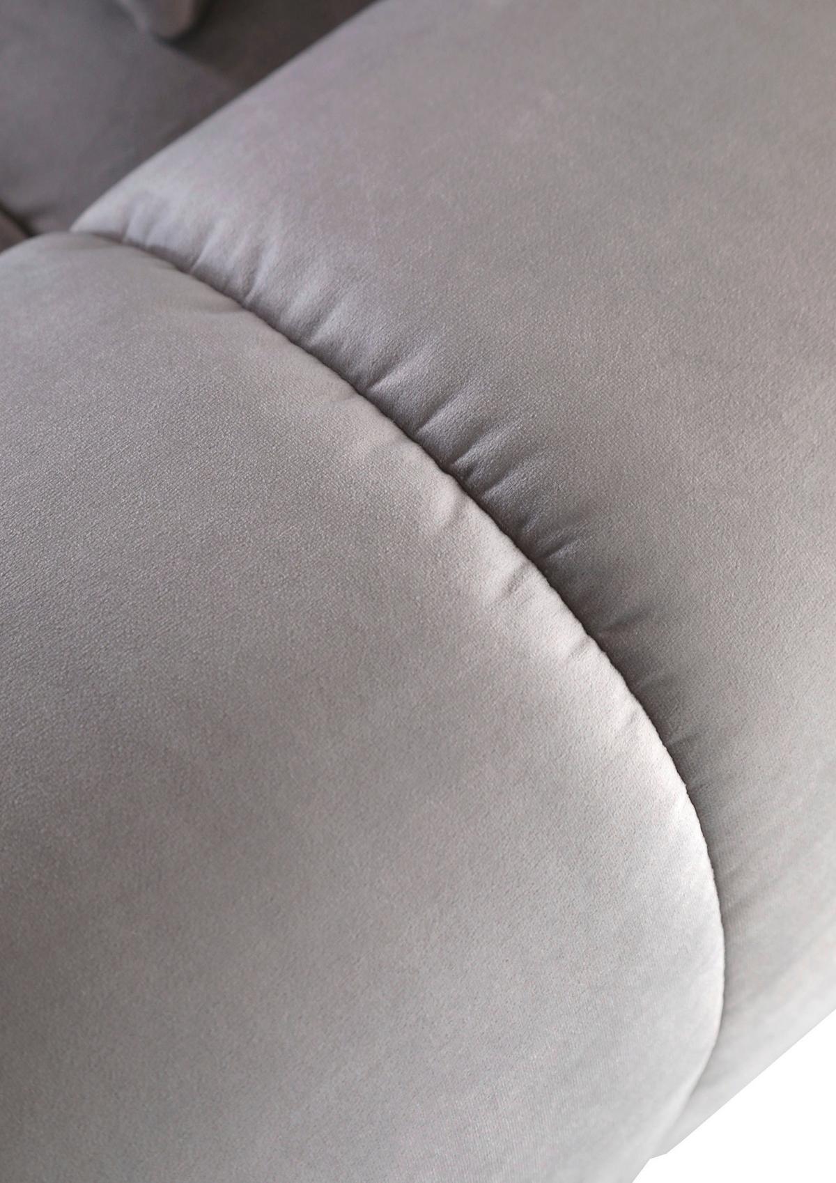 NAROŻNIK YANIS - jasnoszary/czarny, Modern, metal/tkanina (183/312cm) - Mömax