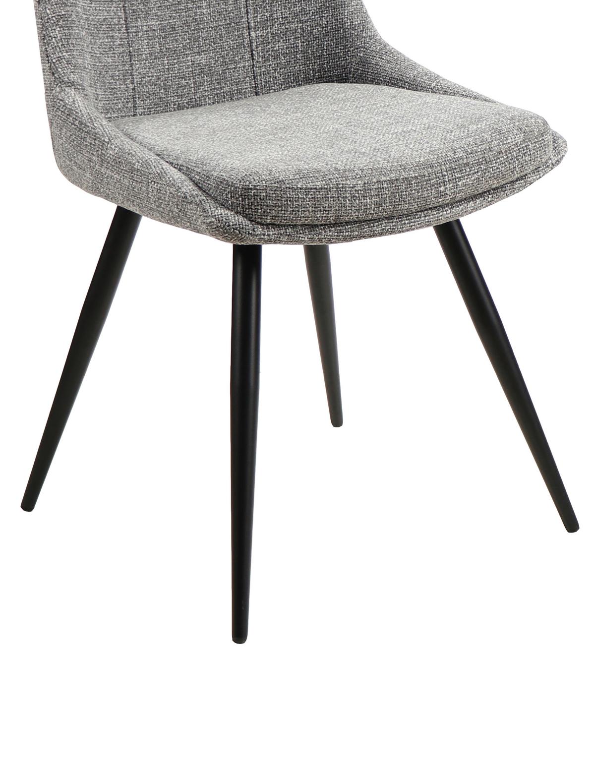 KRZESŁO CORINNA - jasnoszary/czarny, Modern, metal/drewno (49/88/59cm) - MID.YOU