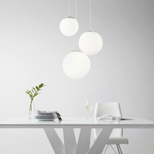 Hängeleuchte Joel max. 60 Watt - Opal, KONVENTIONELL, Glas/Metall (52/80cm)