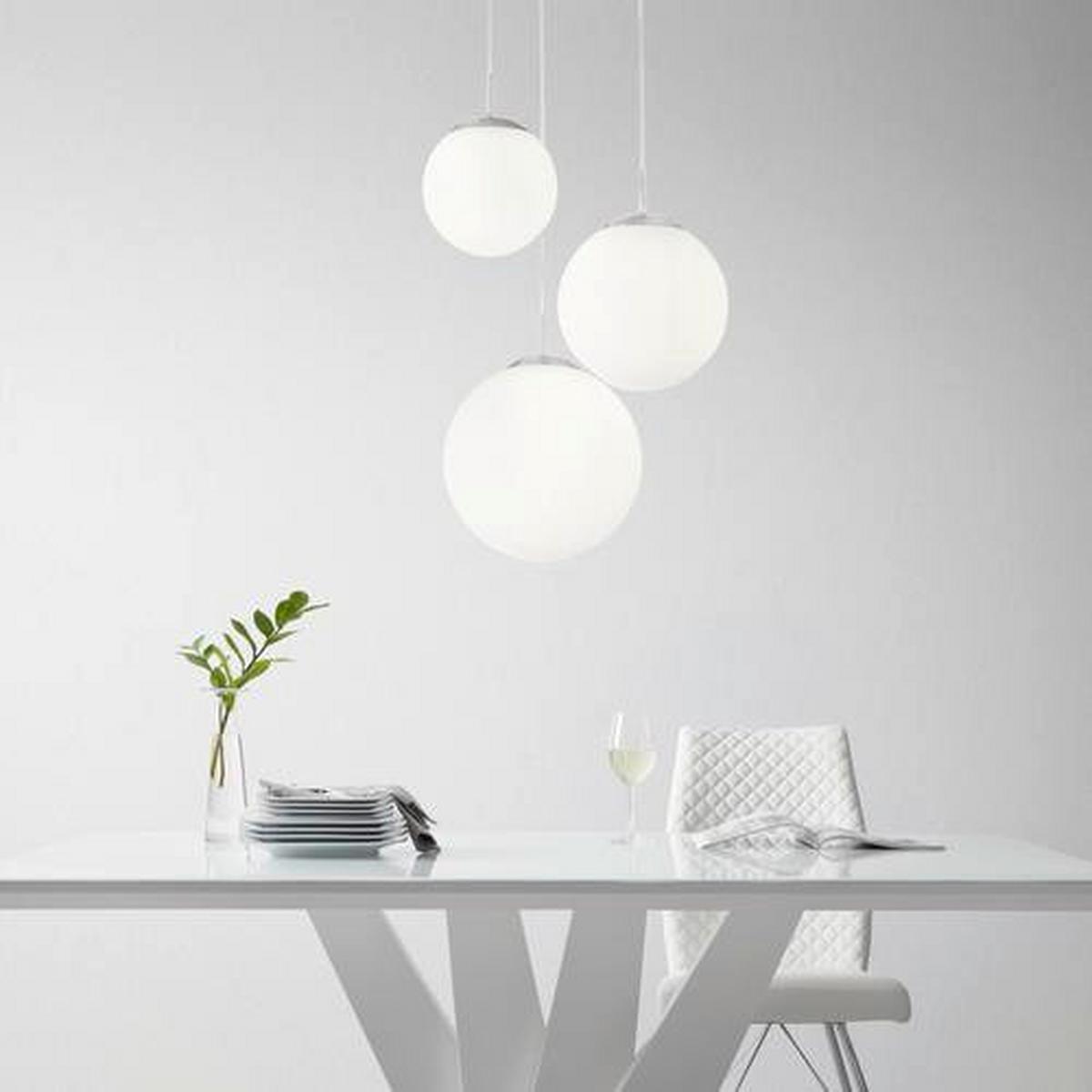 Hängeleuchte Joel max. 60 Watt - Opal, KONVENTIONELL, Glas/Metall (52/80cm)