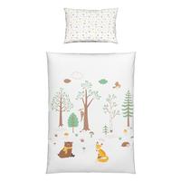 POŚCIEL NIEMOWLĘCA FOREST - biały/różnokolorowy, Basics, tkanina (100/135cm) - Patinio