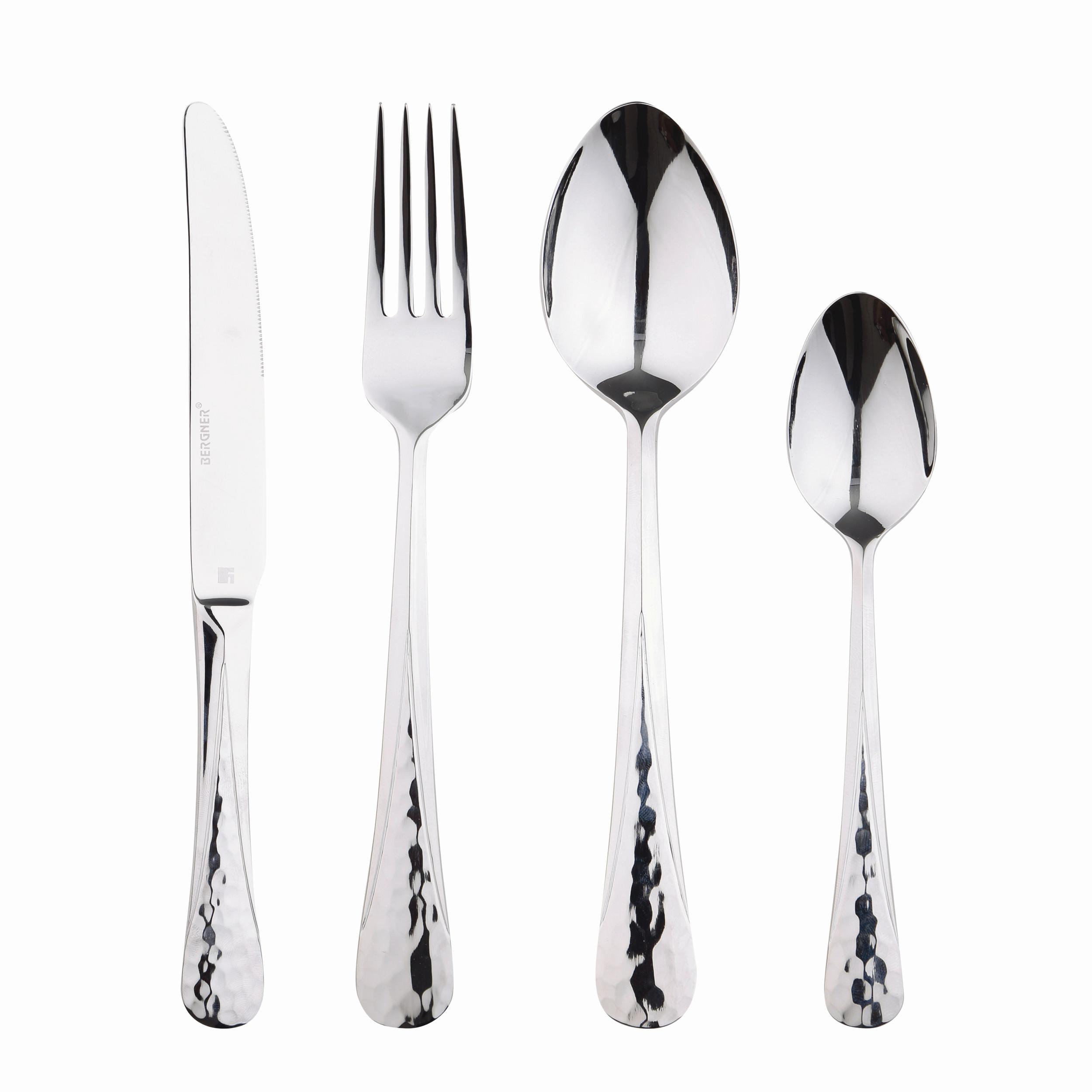 ZESTAW SZTUĆCÓW BG-5215-MM - kolor stalowy, Trend, metal