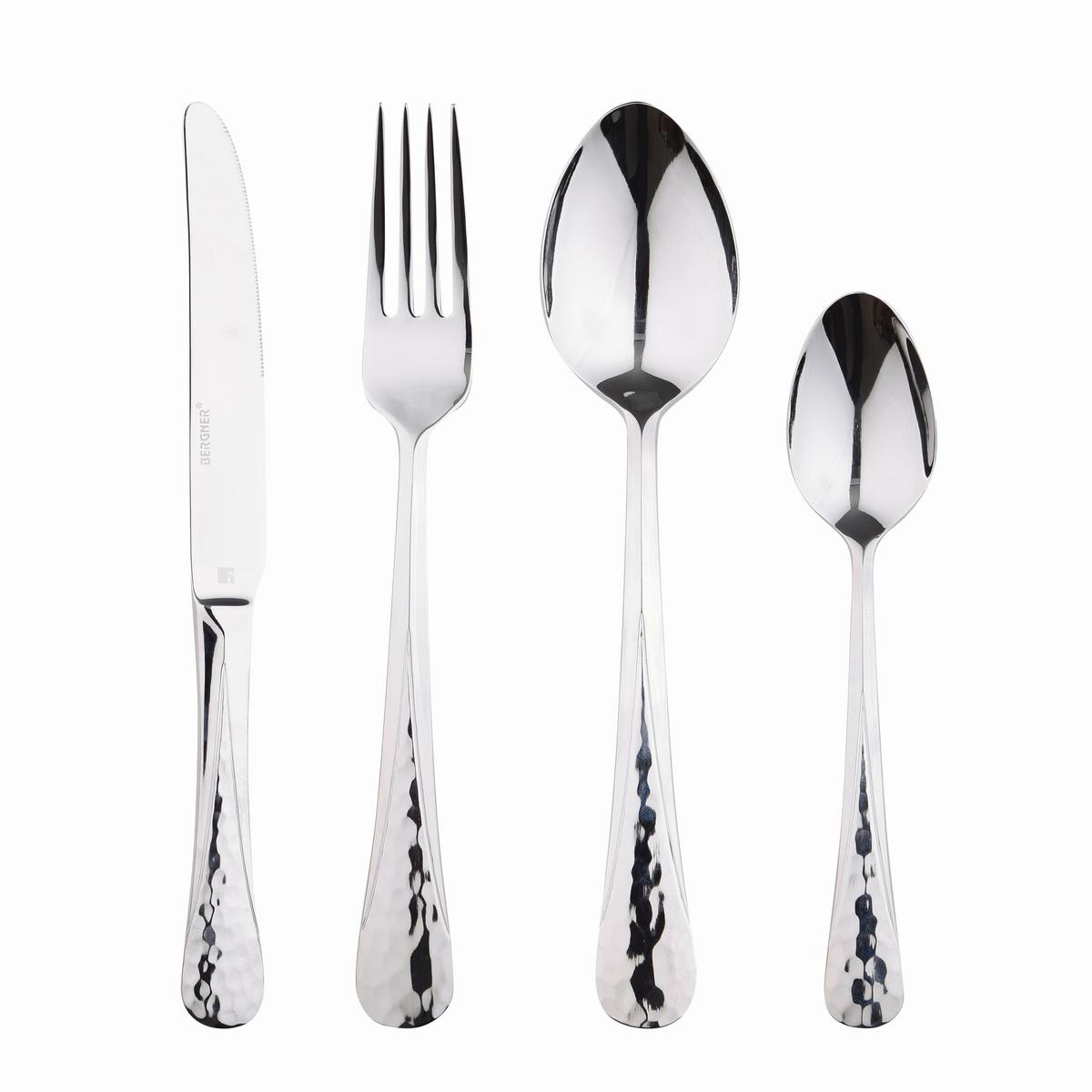 ZESTAW SZTUĆCÓW BG-5215-MM - kolor stalowy, Trend, metal