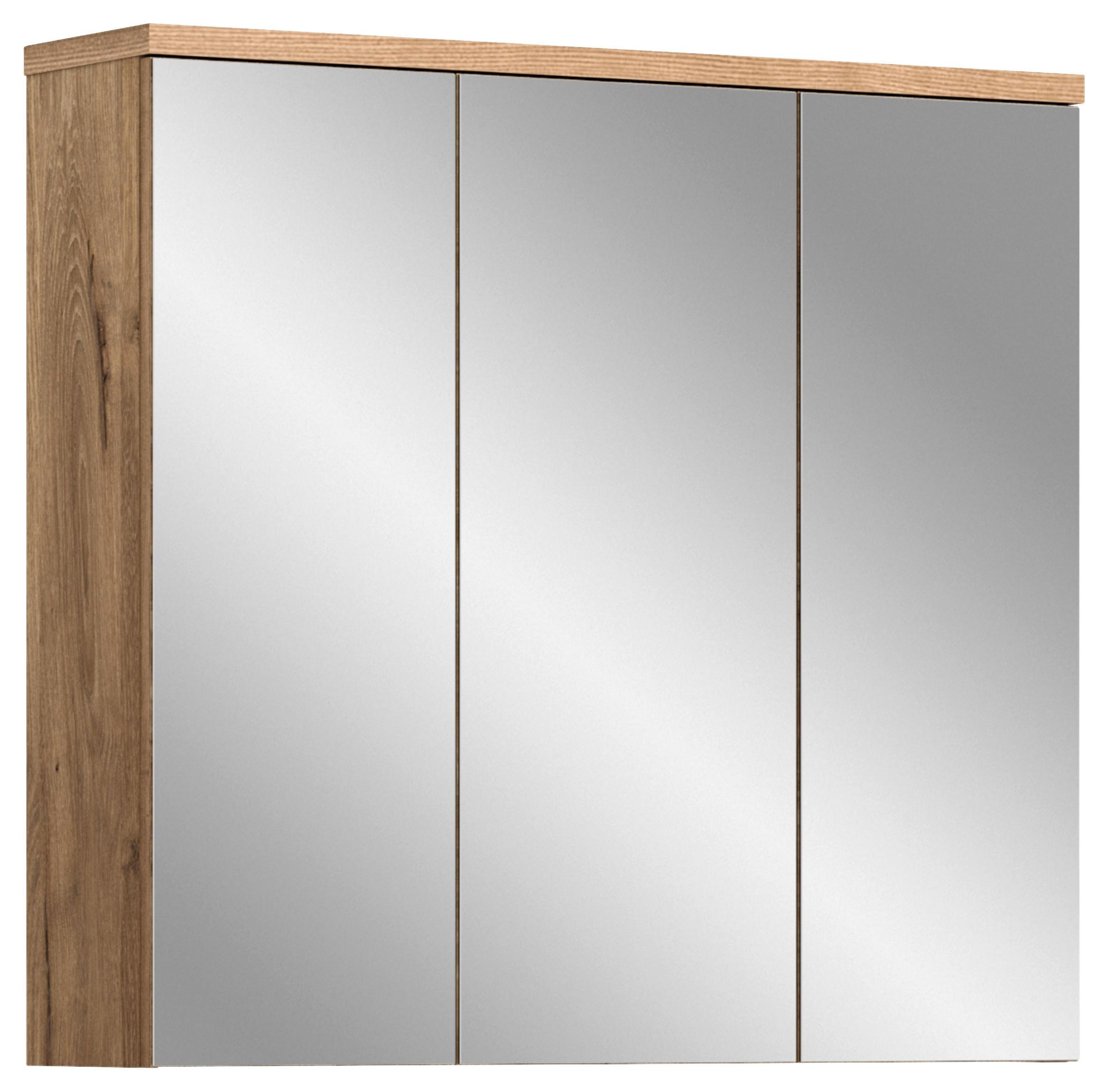 Spiegelschrank Grado ca. 75x80 cm Eiche - MODERN, Glas/Holzwerkstoff (75/80/20cm) - MID.YOU