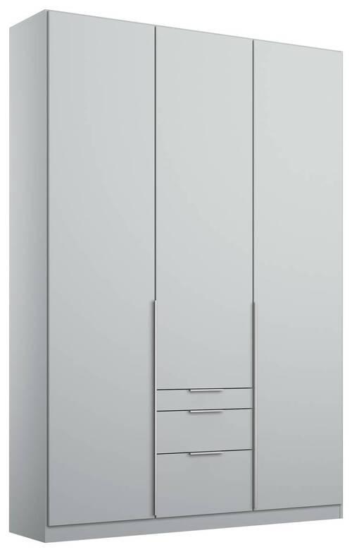 Dulap cu uși rotative ALABAMA - gri deschis, Modern, material pe bază de lemn (136/229/54cm)