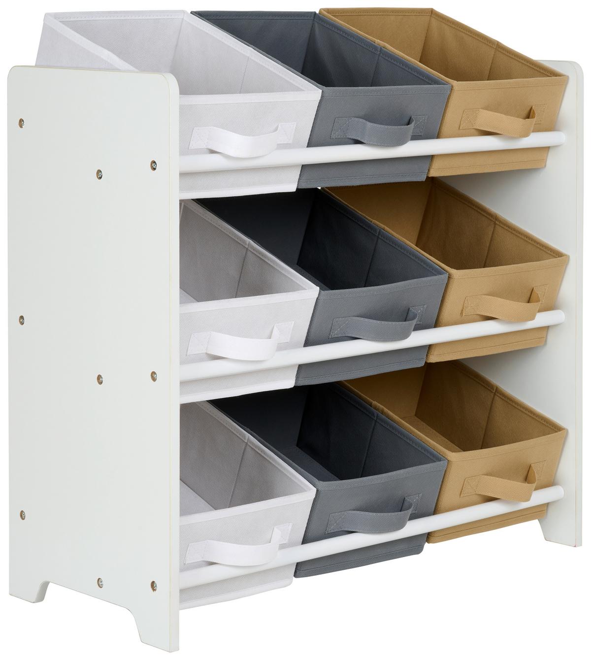 REGAŁ DO PRZECHOWYWANIA LIDI - beżowy/biały, Basics, materiał drewnopochodny/karton (65/62/30cm) - My Baby Lou