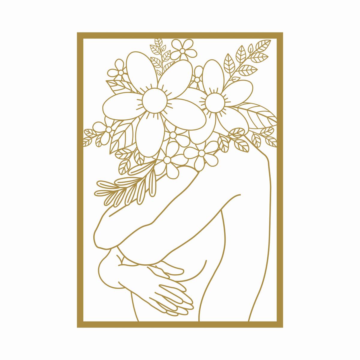 Fali Dekoráció Gold - aranyszínű, Konventionell, fém (30/43cm) - Modern Living