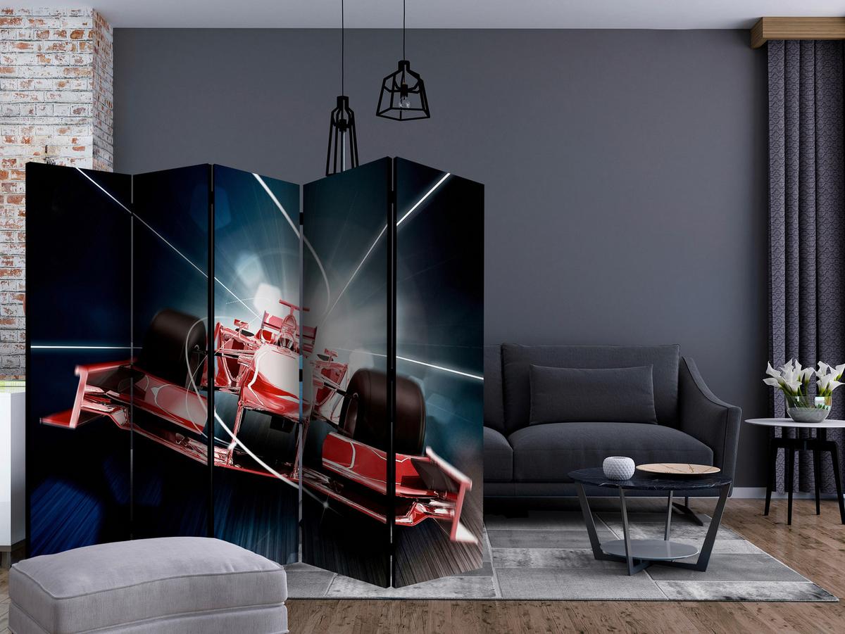 Paravan Speed And Dynamics I, 5-Delni, Dvostranski - večbarvno, Basics, tekstil/les (225/172/3cm) - artgeist
