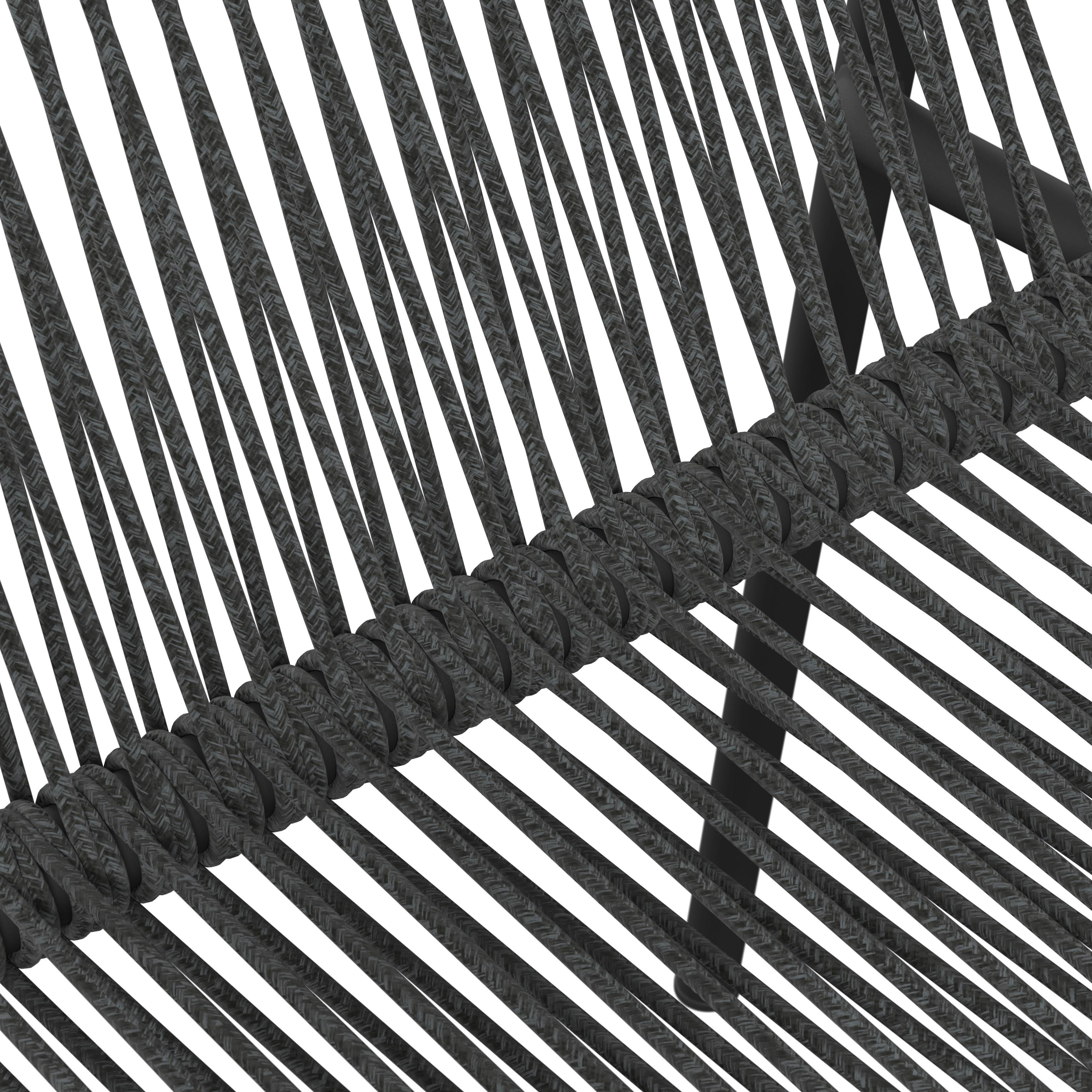 TRÄDGÅRDSSTOLAR SET NARDO - mörkgrå/svart, Modern, metall/textil (55/82/58cm) - Bessagi Garden