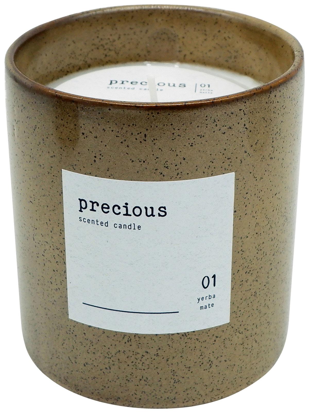 Gyertya Edényben Olive - barna/fehér, kerámia (9/10cm) - Modern Living