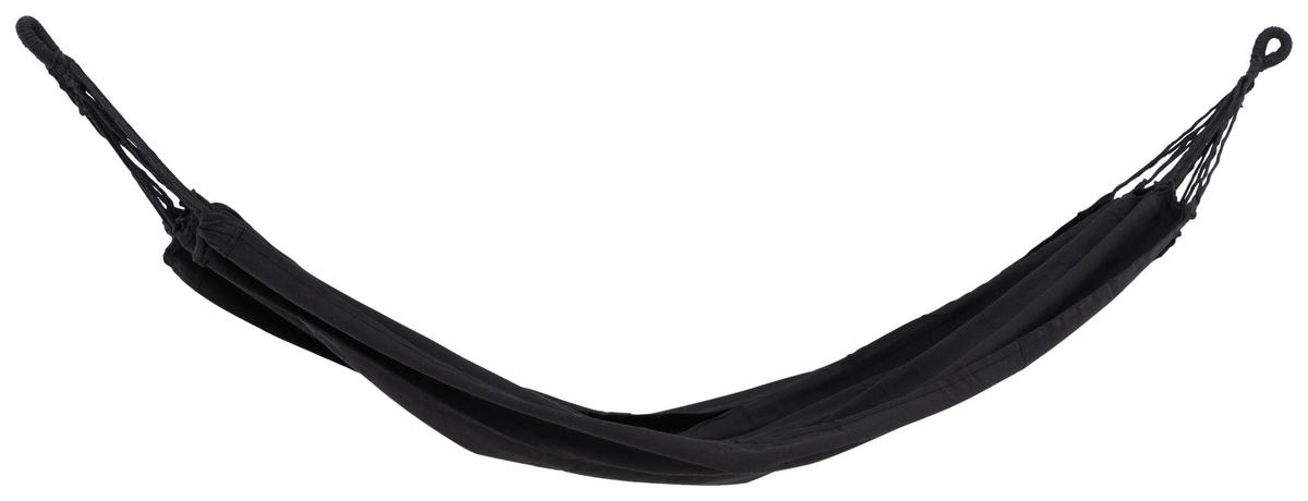 Hängematte Hedvig ca. 150x200 cm Schwarz - Schwarz, KONVENTIONELL, Kunststoff (150/1/200cm) - Gardenson