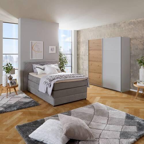 Ormar S Kliznim Vratima Feldkirch - siva/boje hrasta, Moderno, drvni materijal/metal (271/210/62cm) - Modern Living