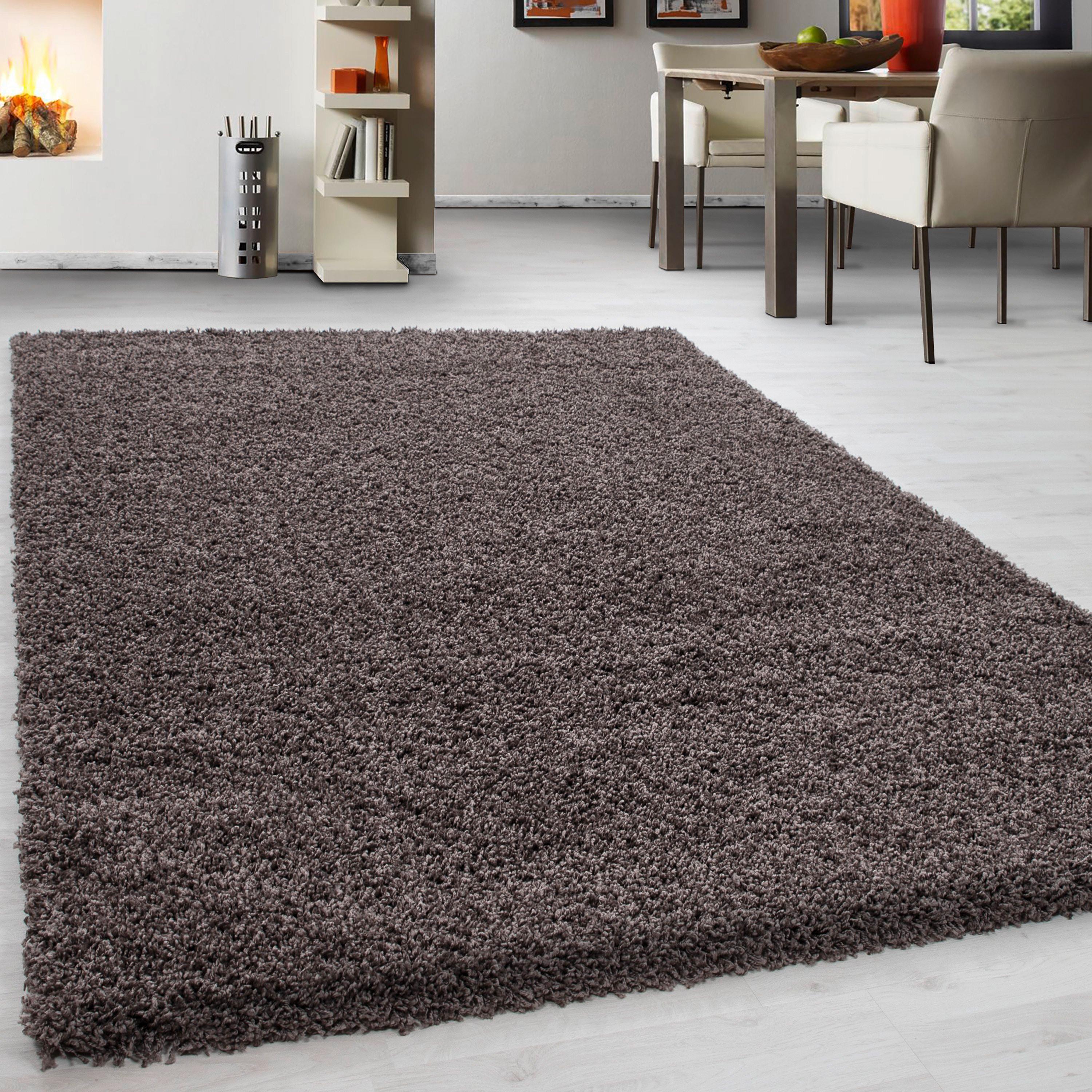 Hochflorteppich Life Taupe ca. 80x250cm - Taupe, KONVENTIONELL, Textil (80/250cm) - Novel