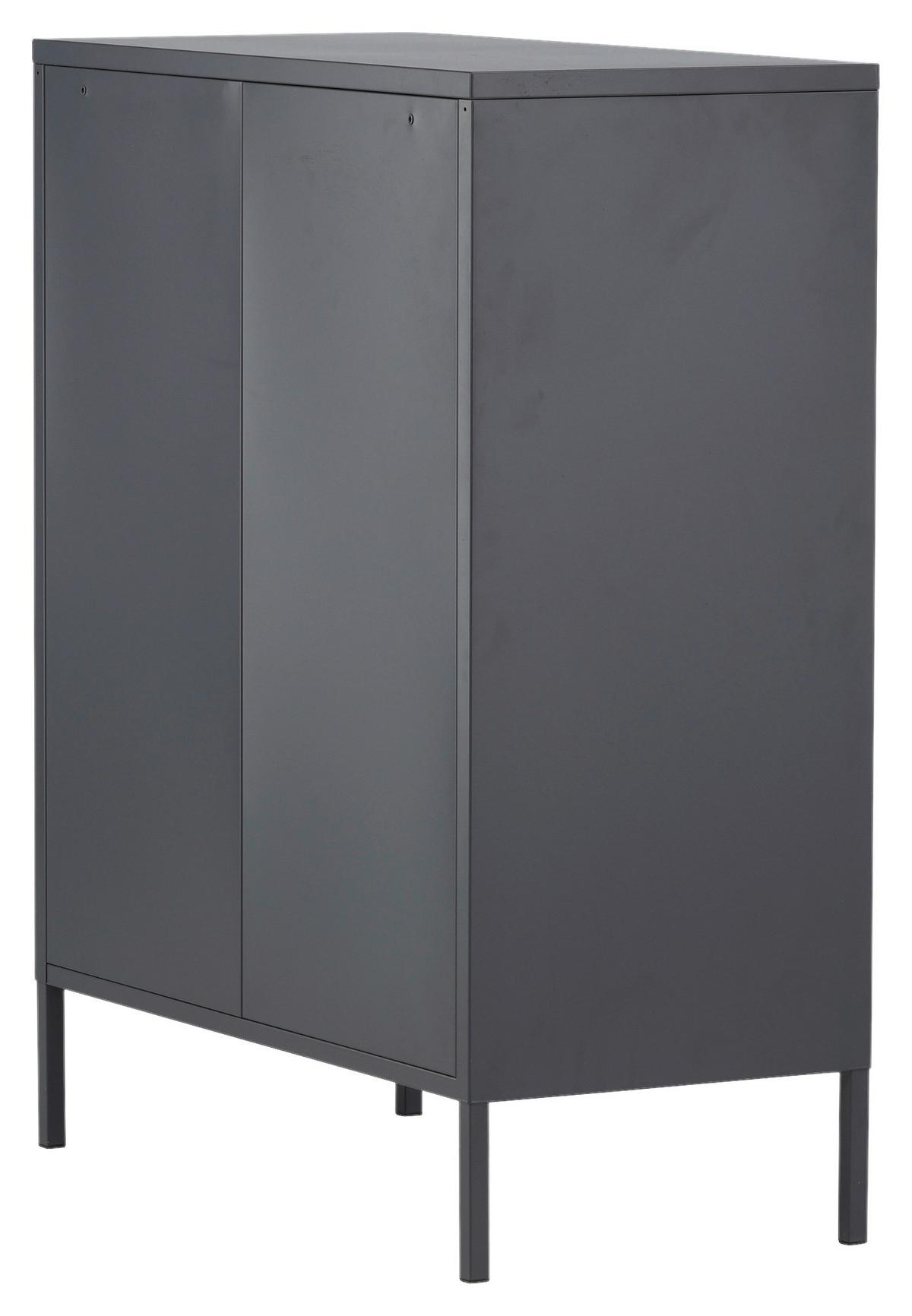 SIDEBOARD MISHA - Schwarz, Design, Metall (80/101.5/40cm) - Livetastic