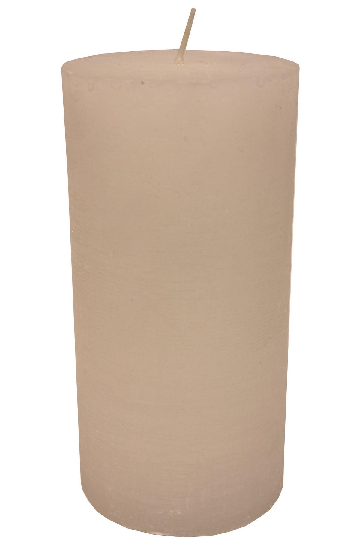 Stumpenkerze Ruth diverse Farben - Sandfarben/Pastellblau, MODERN (10/20cm) - Premium Living