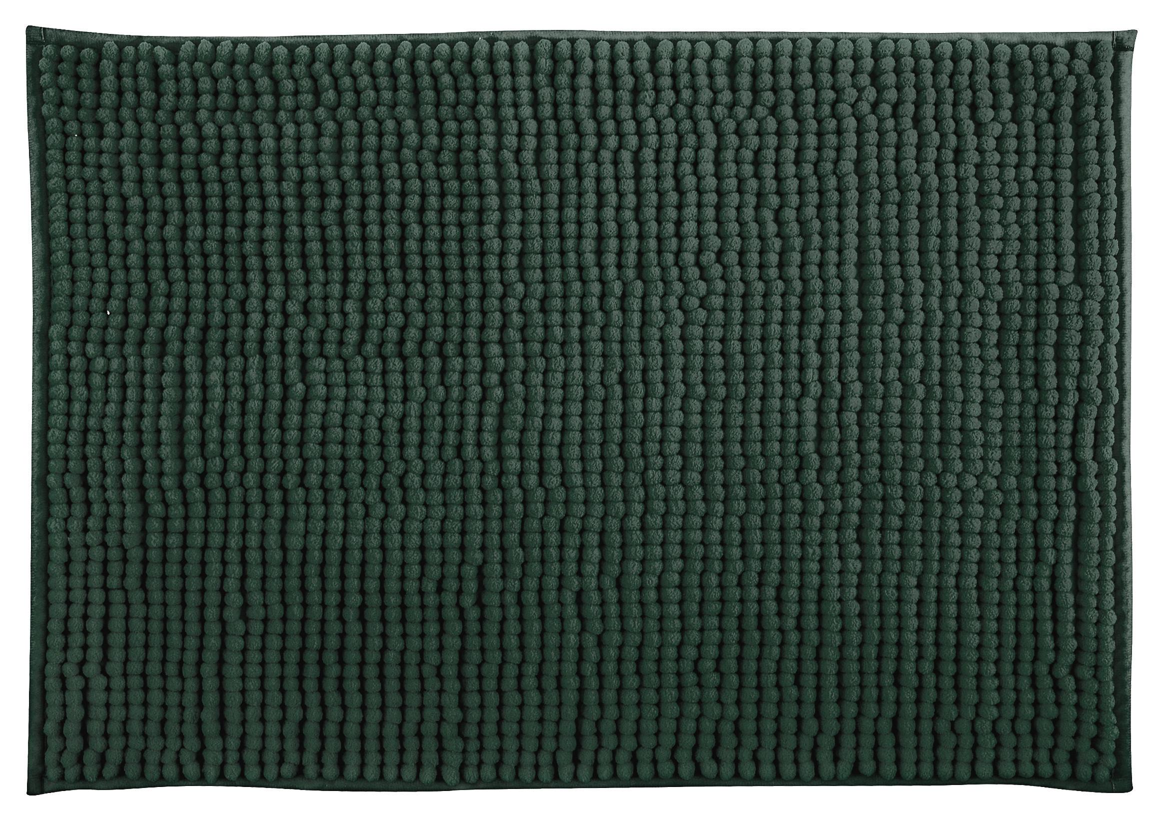 Badteppich 144509 Chenille - Dunkelgrün, Konventionell (50/80cm) - Spirella