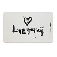 Schneidebrett Love yourself aus Kunststoff in Schwarz/Weiß - Schwarz/Weiß, MODERN, Kunststoff (23,3/14,3/0,2cm)