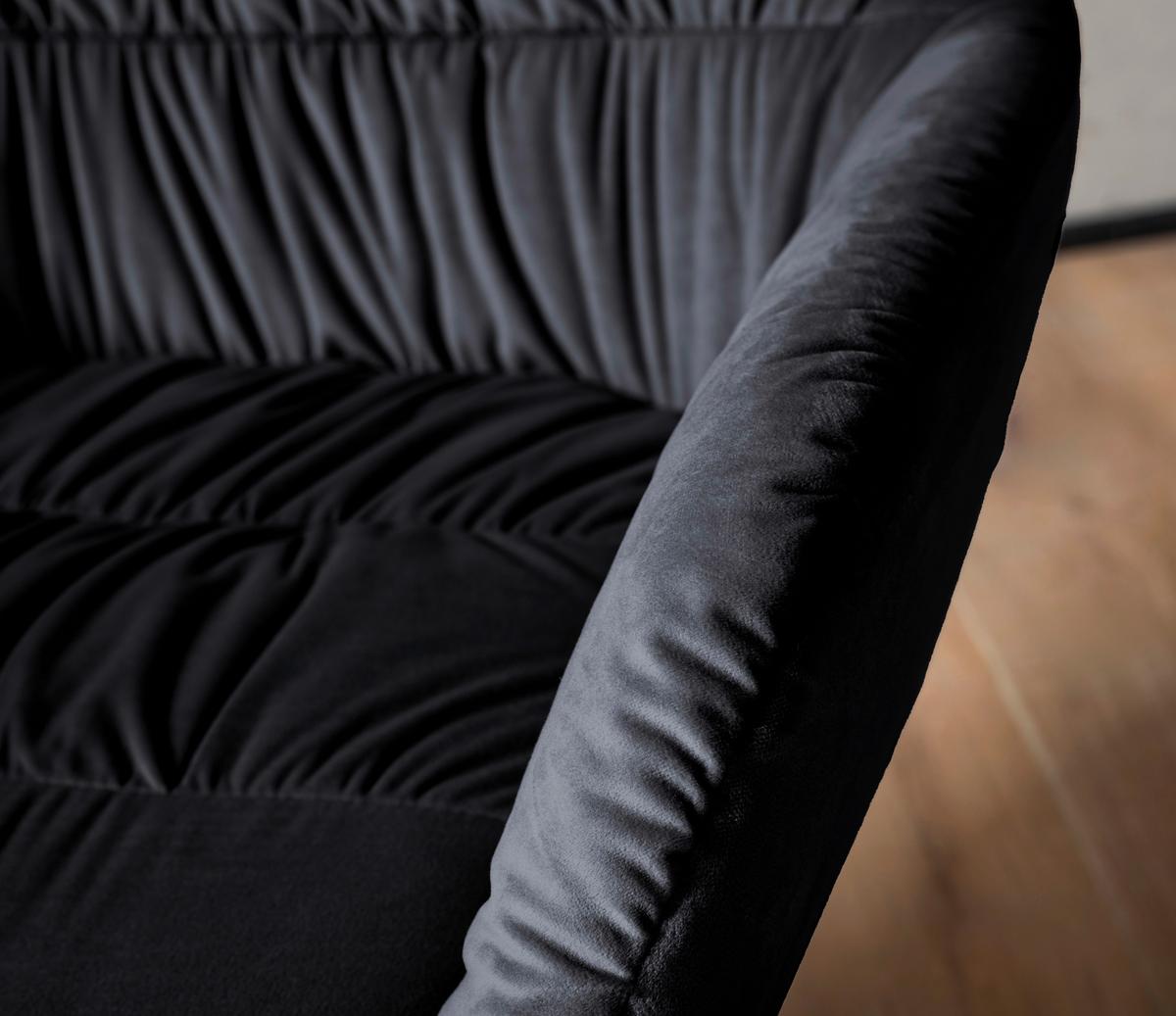 SESSEL WL6.953 - Schwarz, Design, Textil/Metall (64/74/68cm) - Livetastic