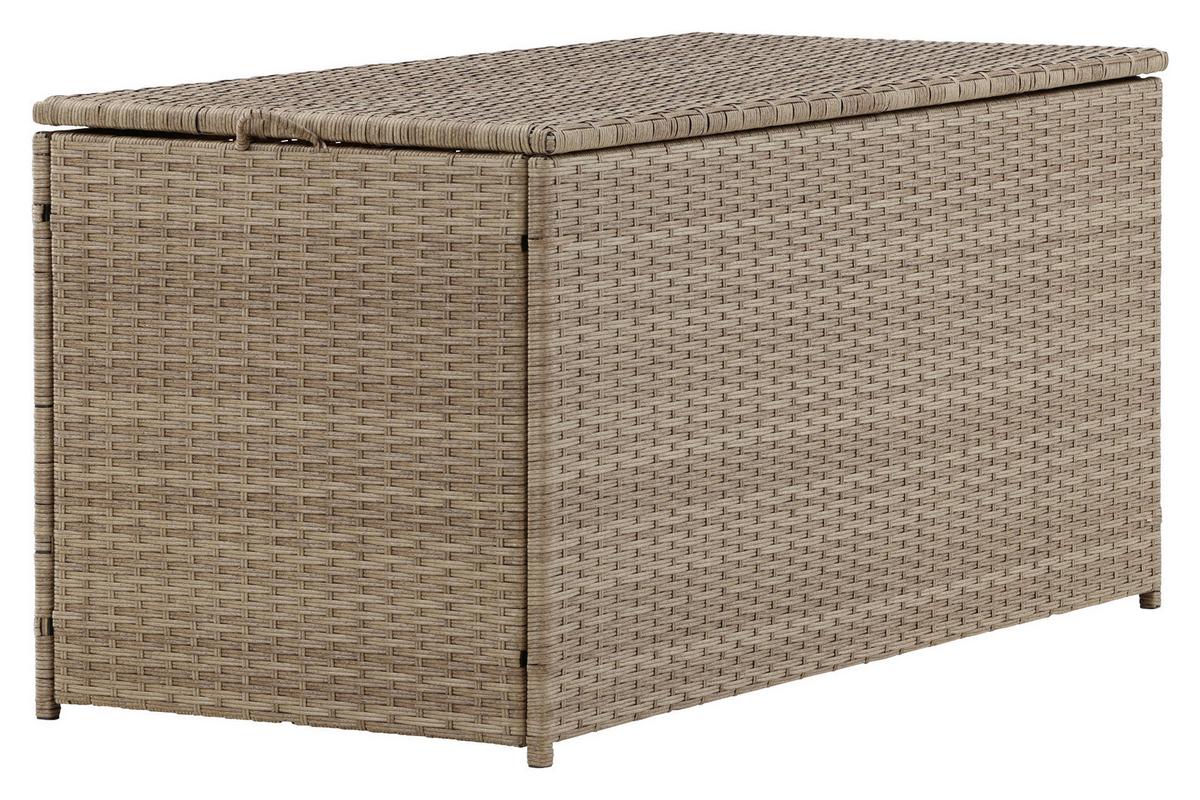 Kissenbox London ca. 130x60x60 cm Hellbraun - Hellbraun, KONVENTIONELL, Kunststoff (130/60/60cm) - Gardenson