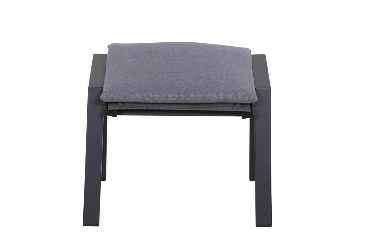 Gartenhocker Valencia Anthrazit - Anthrazit, Basics, Kunststoff/Textil (57/44,5/49,5cm) - Siena Garden